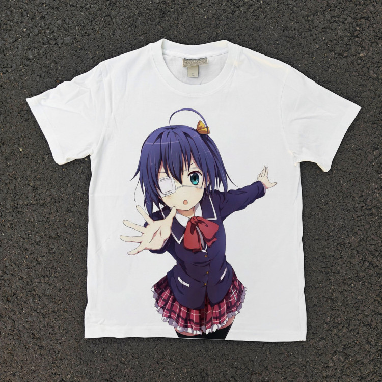 Футболка з принтом аніме Аніме Лове Кхунібйоу Отхер оверсайз (S/M/L) Черний