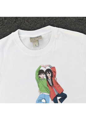 Футболка з принтом аніме Аніме Лоок Бакк Фуджіно манга оверсайз (S/M/L) Черний