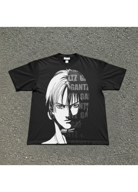 Футболка з принтом аніме Аніме Гантз Суіт Кеі оверсайз (S/M/L) Черний