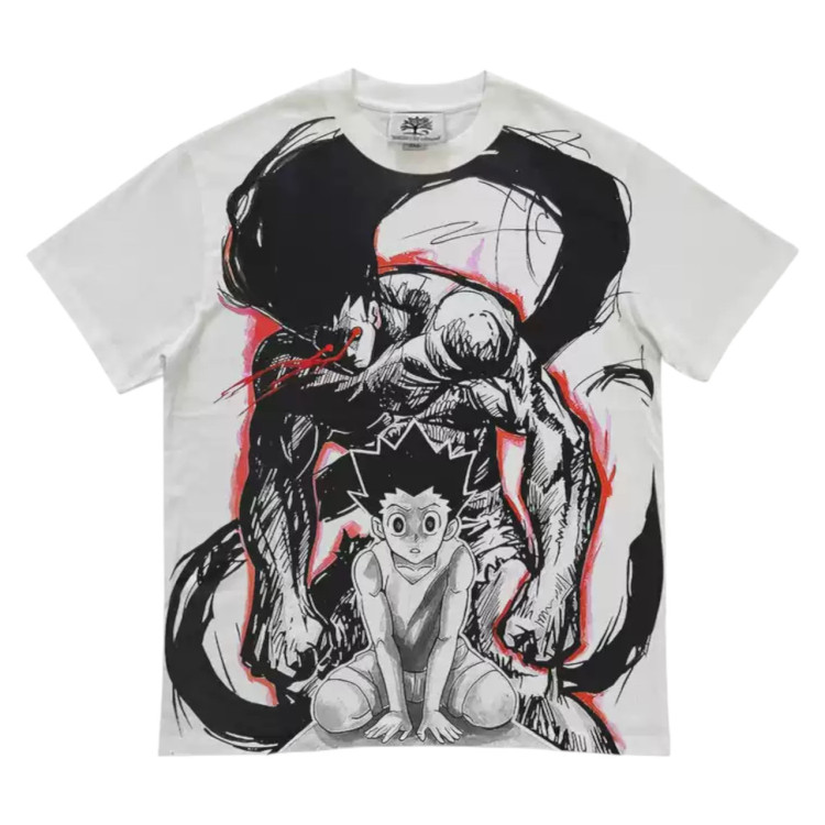 Футболка з принтом аніме Мисливець × Мисливець Гон Фреексс Трансформатіон оверсайз (S/M/L) Черний