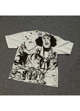 Футболка з принтом аніме Ван Піс Іке Аге Аокіджі оверсайз (S/M/L) Черний