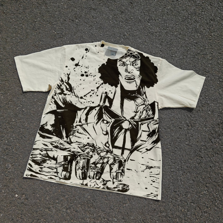 Футболка з принтом аніме Ван Піс Іке Аге Аокіджі оверсайз (S/M/L) Черний