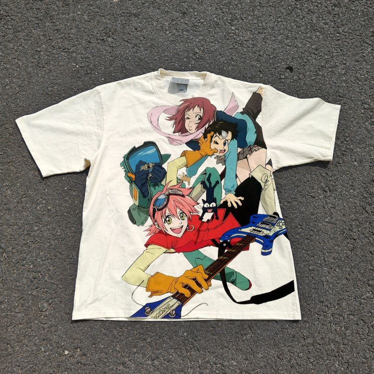 Футболка з принтом аніме ФЛКЛ Флкл Маін Каст оверсайз (S/M/L) Черний