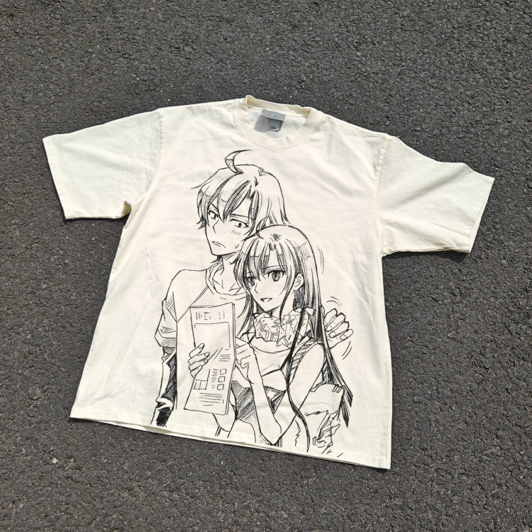 Футболка з принтом аніме Аніме Орегаіру Хакхіман Йукіно оверсайз (S/M/L) Черний