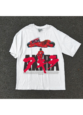 Футболка з принтом аніме Аніме Акіра Канеда Ред оверсайз (S/M/L) Черний