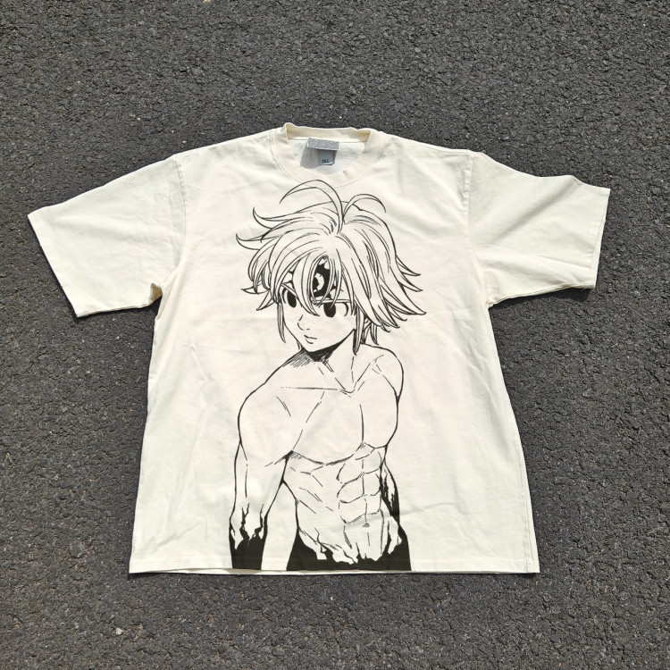 Футболка з принтом аніме Аніме Севен Деадлй Сінс оверсайз (S/M/L) Черний