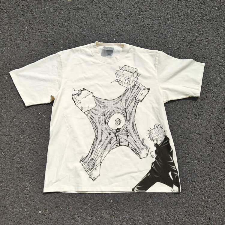 Футболка з принтом аніме Аніме Джуджутсу Каісен Годжо оверсайз (S/M/L) Черний
