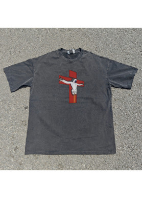 Футболка з принтом аніме Євангеліон Нд Янгол Лілітх оверсайз (S/M/L) Черний