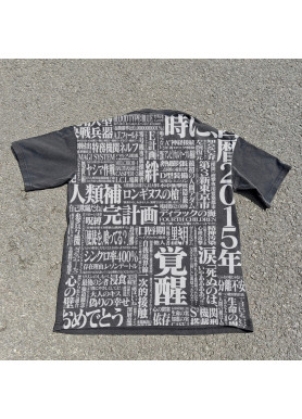 Футболка з принтом аніме Євангеліон Нд Янгол Лілітх оверсайз (S/M/L) Черний