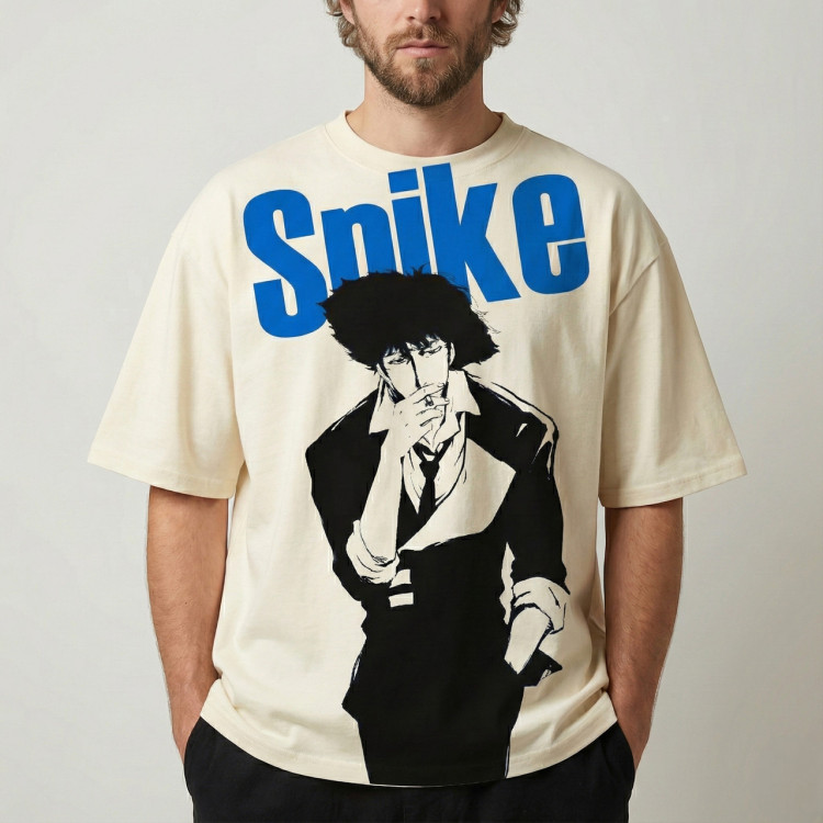 Футболка з принтом аніме Аніме Ковбой Бебоп Аніме оверсайз (S/M/L) Черний