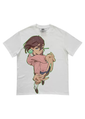 Футболка з принтом аніме Аніме Дандадан Момо Айасе оверсайз (S/M/L) Черний