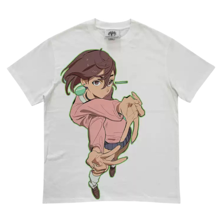 Футболка з принтом аніме Аніме Дандадан Момо Айасе оверсайз (S/M/L) Черний