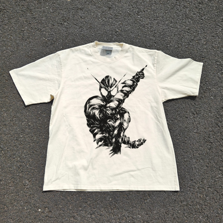 Футболка з принтом аніме Аніме Камен Рідер Кабуто оверсайз (S/M/L) Черний