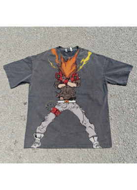 Футболка з принтом аніме Аніме Катекйо Хітман Реборн оверсайз (S/M/L) Черний