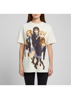 Футболка з принтом аніме Аніме К Он Хокаго оверсайз (S/M/L) Черний