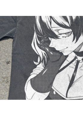 Футболка з принтом аніме Аніме Фріерен Бейонд Джоурнейенд манга оверсайз (S/M/L) Черний