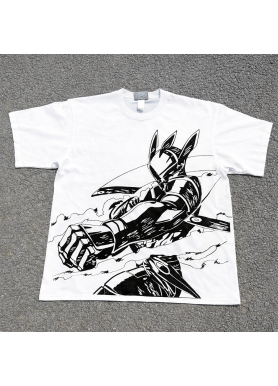 Футболка з принтом аніме Аніме Акаме Га Кілл оверсайз (S/M/L) Білий